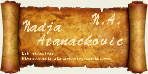 Nadja Atanacković vizit kartica